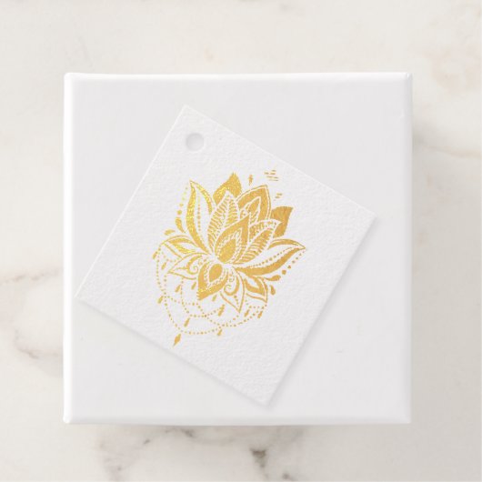 Étiquette-cadeau Design Lotus (Avec boite)