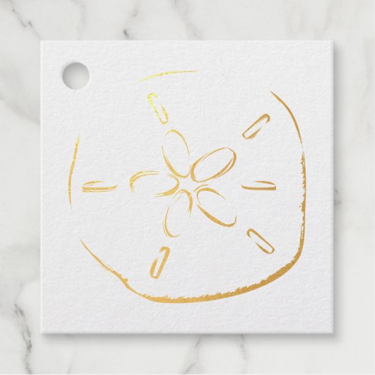 Étiquette-cadeau Dessin Dollar De Sable (Devant)