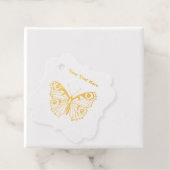 Étiquette-cadeau Dessin d'or de Dainty Joli papillon Monarque (Avec boite)