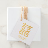 Étiquette-cadeau Double Mariage du bonheur (Avec boite)