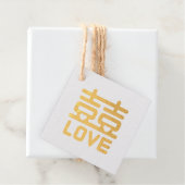 Étiquette-cadeau Double Mariage du bonheur (Avec boite)