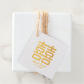 Étiquette-cadeau Double Mariage du bonheur (Avec boite)