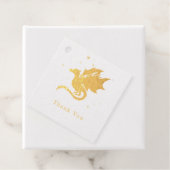 Étiquette-cadeau Dragon et étoiles Merci (Avec boite)