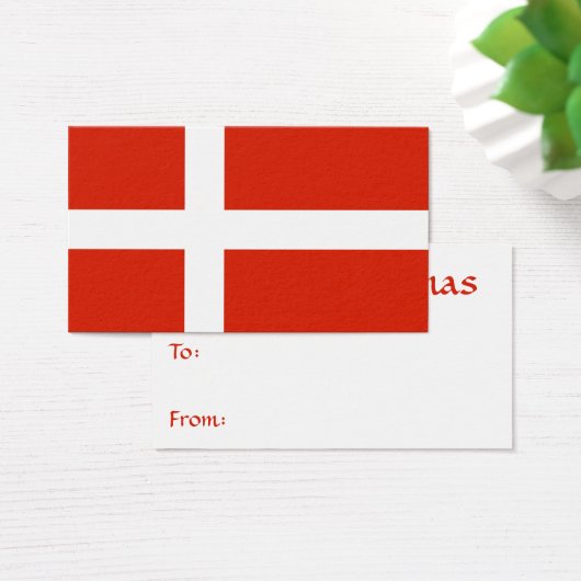 Étiquette cadeau Drapeau danois (Bureau)