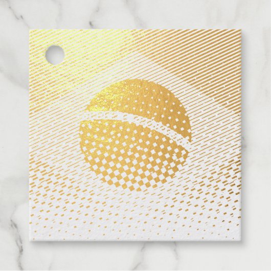 Étiquette-cadeau Drapeau Du Brésil Avec Effet Halftone (Devant)