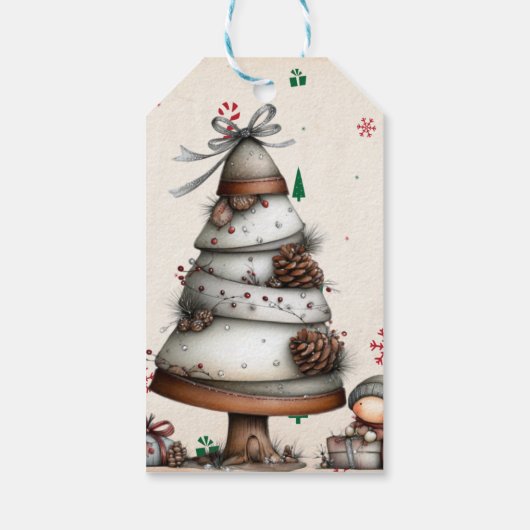 Étiquette cadeau drôle de vacances rustique “Meill (Dos)