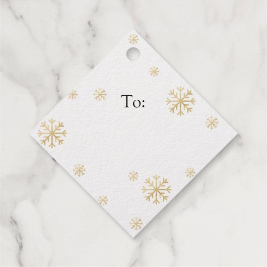 Étiquette-cadeau Du Noël du Père Noël Cadeau Snowflake présent (Dos)