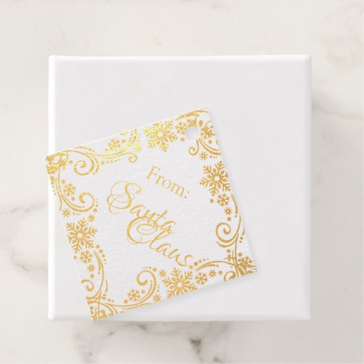 Étiquette-cadeau Du Noël du Père Noël Cadeau Snowflake présent (Avec boite)
