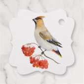 Étiquette-cadeau Écirage d'oiseaux de la forêt d'aquarelle (Dos)