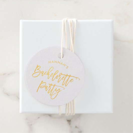 Étiquette-cadeau Écriture Manuscrite Moderne | Enterrement de Vie d (Avec boite)