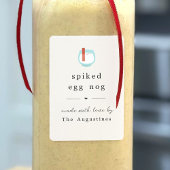 Étiquette cadeau Eggnog fait maison - épicé épicé 