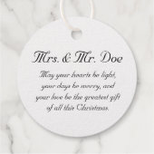 Étiquette-cadeau Élégance festive (Dos)