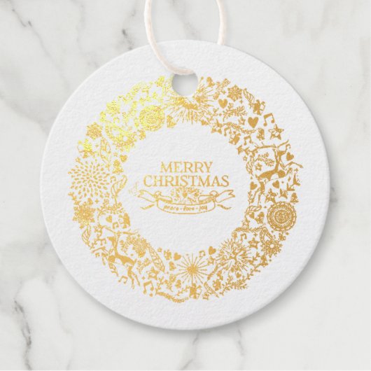 Étiquette-cadeau Élégance festive (Devant)