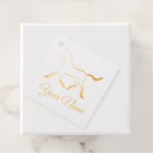 Étiquette-cadeau Élégant cheval en couleur noire (Avec boite)