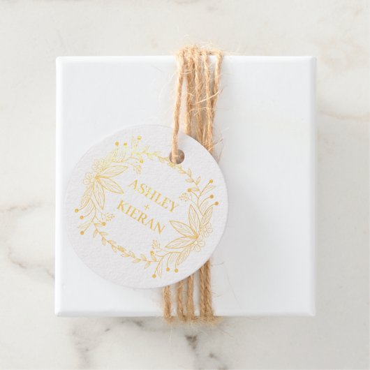 Étiquette-cadeau Élégant floral 5 (Avec boite)