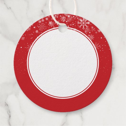 Étiquette-cadeau Élégant Gold Script Joyeux Noël Snowflakes (Dos)