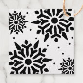 Étiquette-cadeau Élégant Joyeux Noël Foil Snowflake élégant (Dos)