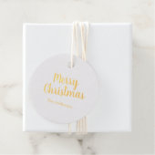 Étiquette-cadeau Élégant Joyeux Script de Noël (Avec boite)