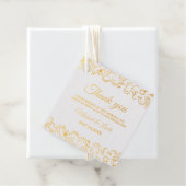 Étiquette-cadeau Élégant mariage floral simple (Avec boite)