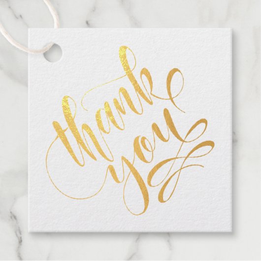 Étiquette-cadeau Élégant Merci de Mariage de script (Devant)