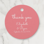 Étiquette-cadeau Élégant Merci en fleur de cerise (Dos)