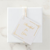 Étiquette-cadeau Elegant Merci pour vous Thanksgiving (Avec boite)