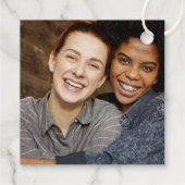 Étiquette-cadeau Élégant Monogramme personnalisé Mme et Mme Script (Dos)