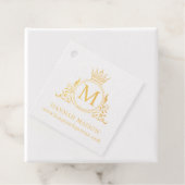 Étiquette-cadeau Élégant, Monogramme, Royal, Couronne, Logo (Avec boite)