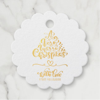 Étiquette-cadeau Élégant personnalisable Joyeuses Fêtes de Noël F