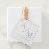 Étiquette-cadeau Élégant Rose chic Monogramme Brown (Avec boite)