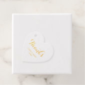 Étiquette-cadeau Élégant script de mariage Gold Foil Favor étiquett (Avec boite)