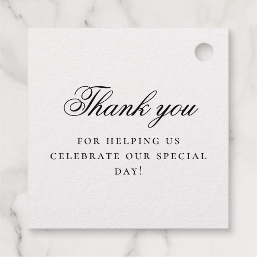 Étiquette-cadeau Élégant Script Monogram Crest Mariage (Dos)