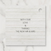 Étiquette-cadeau Élégant Script Rustic Wood Love Is Sweet Gold (Dos)