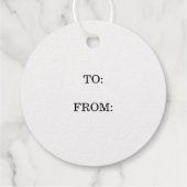 Étiquette-cadeau Élégant Simple Gold Heart Love Minimal Classy (Dos)