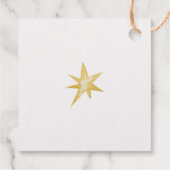 Étiquette-cadeau Élégante famille d'arbres de Noël Joyeux (Dos)