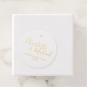 Étiquette-cadeau Élégante Signature Script Or (Avec boite)