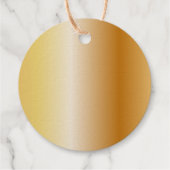 Étiquette-cadeau Élégante Typographie Merci Or Anniversaire (Dos)