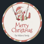 Étiquette cadeau Elf Christmas<br><div class="desc">Sticker à étiquette cadeau Elf Christmas - Ce petit elfe attend le grand plaisir de Noël. Les aquarelles et la typographie saisonnière sont caractéristiques du design. Personnalisez ce design elfe mignon avec vos détails facilement et rapidement. Appuyez sur le bouton customiser pour réorganiser et formater le style et le placement...</div>