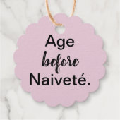 Étiquette-cadeau Eminence avant Naivete Foil Favoriser balise (Dos)