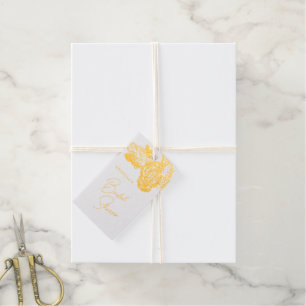 Étiquette Cadeau en Papier Aluminium Composition F