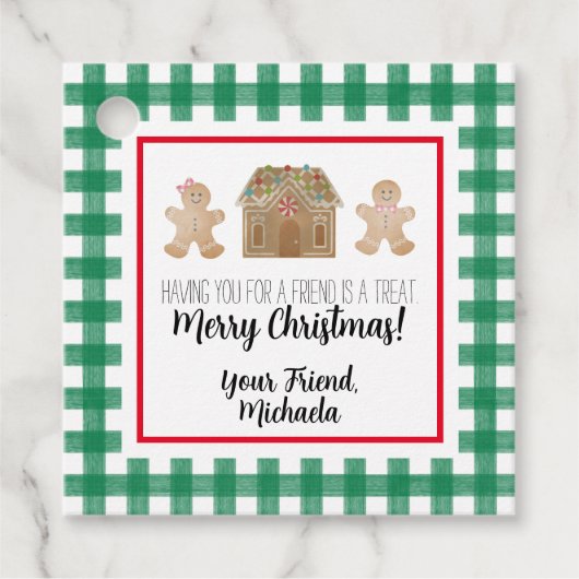 Étiquette cadeau enfant en pain d'épice (Devant)