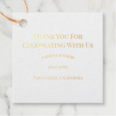 Étiquette-cadeau Enregistrer la photo de date (Devant)