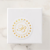 Étiquette-cadeau Étoiles d'adresse monogramme élégantes (Avec boite)