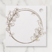 Étiquette-cadeau Eucalyptus couronne texte personnalisé classique r (Dos)