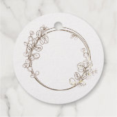 Étiquette-cadeau Eucalyptus couronne texte personnalisé classique r (Dos)