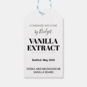 Étiquette Cadeau Extrait de Vanille 001 (Dos)