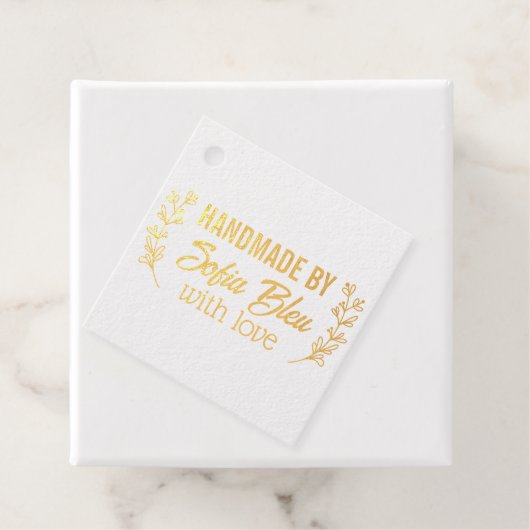 Étiquette-cadeau Fabriqué avec Amour (Avec boite)