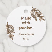 Étiquette Cadeau Fabriqué avec Passion Servi avec (Dos)