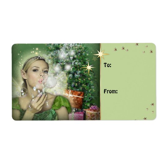 Étiquette cadeau Fairy Christmas (Devant)
