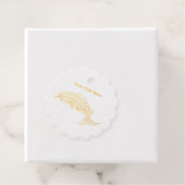 Étiquette-cadeau Fancy Imaginaire Poisson Ornate Scales Gold Foil (Avec boite)